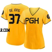 Chase De Jong Women's Pittsburgh Pirates Gold Replica 2023 City Connect Jersey