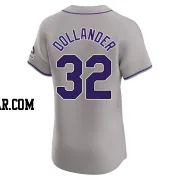 Chase Dollander Men's Colorado Rockies Gray Elite Road Jersey
