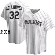 Chase Dollander Men's Colorado Rockies White Replica Home Jersey