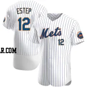 Chase Estep Men's New York Mets White Authentic Home Jersey