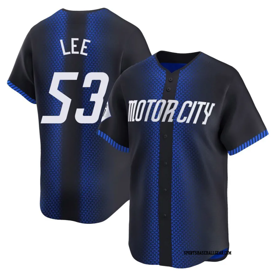 Chase Lee Men's Detroit Tigers Blue Limited 2024 City Connect Jersey