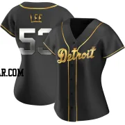 Chase Lee Women's Detroit Tigers Black Golden Replica Alternate Jersey