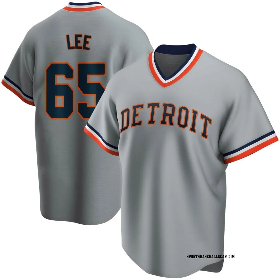 Chase Lee Youth Detroit Tigers Gray Road Cooperstown Collection Jersey