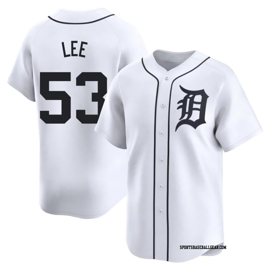Chase Lee Youth Detroit Tigers White Limited Home Jersey