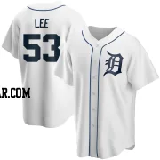 Chase Lee Youth Detroit Tigers White Replica Home Jersey