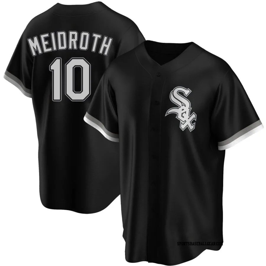 Chase Meidroth Men's Chicago White Sox Black Replica Alternate Jersey