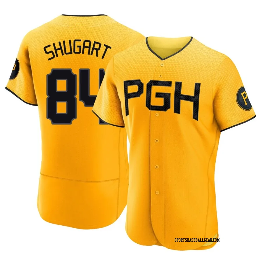 Chase Shugart Men's Pittsburgh Pirates Gold Authentic 2023 City Connect Jersey