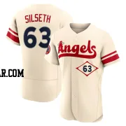 Chase Silseth Men's Los Angeles Angels Cream Authentic 2022 City Connect Jersey