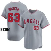 Chase Silseth Men's Los Angeles Angels Gray Limited Away Jersey