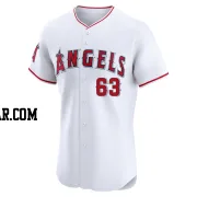 Chase Silseth Men's Los Angeles Angels White Elite Home Jersey