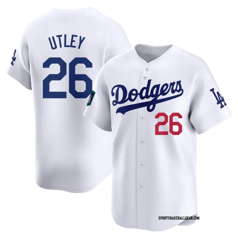 Chase Utley Youth Los Angeles Dodgers White Limited 2024 World Tour Seoul Series Home Jersey
