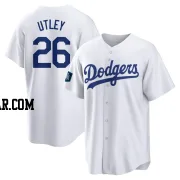 Chase Utley Youth Los Angeles Dodgers White Replica 2024 World Tour Seoul Series Home Jersey
