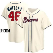 Chase Whitley Youth Atlanta Braves Cream Replica Alternate Jersey
