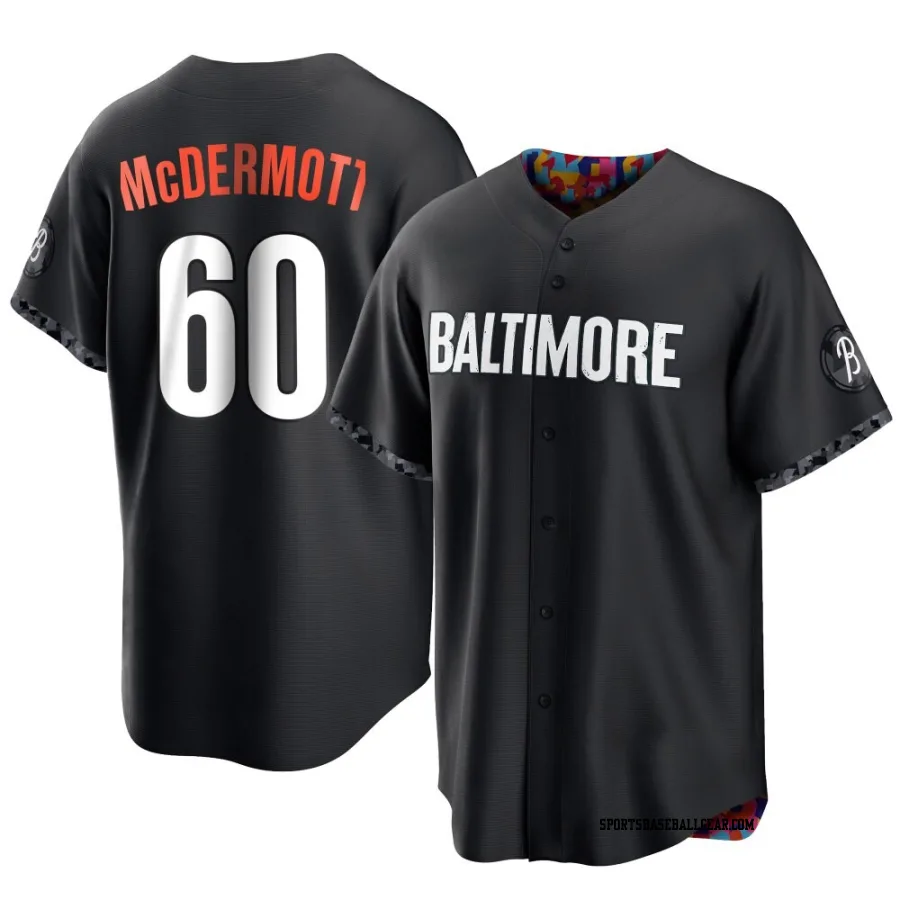 Chayce McDermott Youth Baltimore Orioles Black Replica 2023 City Connect Jersey