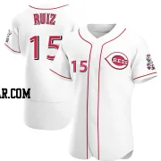 Chico Ruiz Men's Cincinnati Reds White Authentic Home Jersey