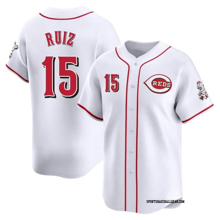 Chico Ruiz Men's Cincinnati Reds White Limited Home Jersey