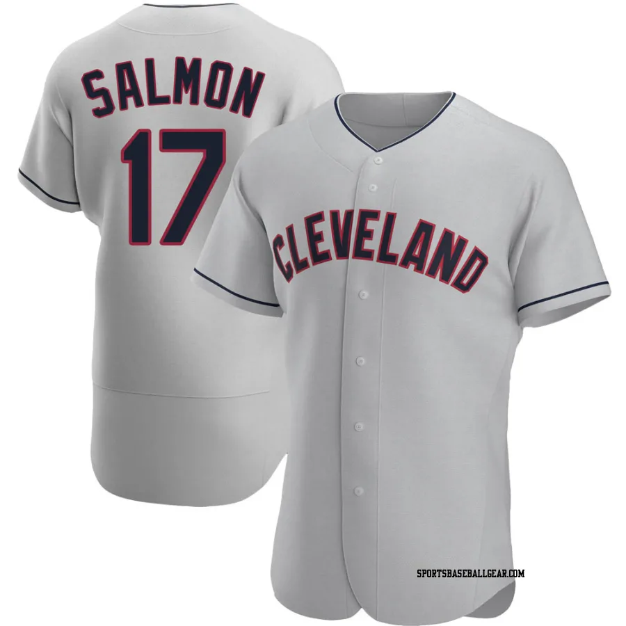 Chico Salmon Men's Cleveland Guardians Gray Authentic Road Jersey