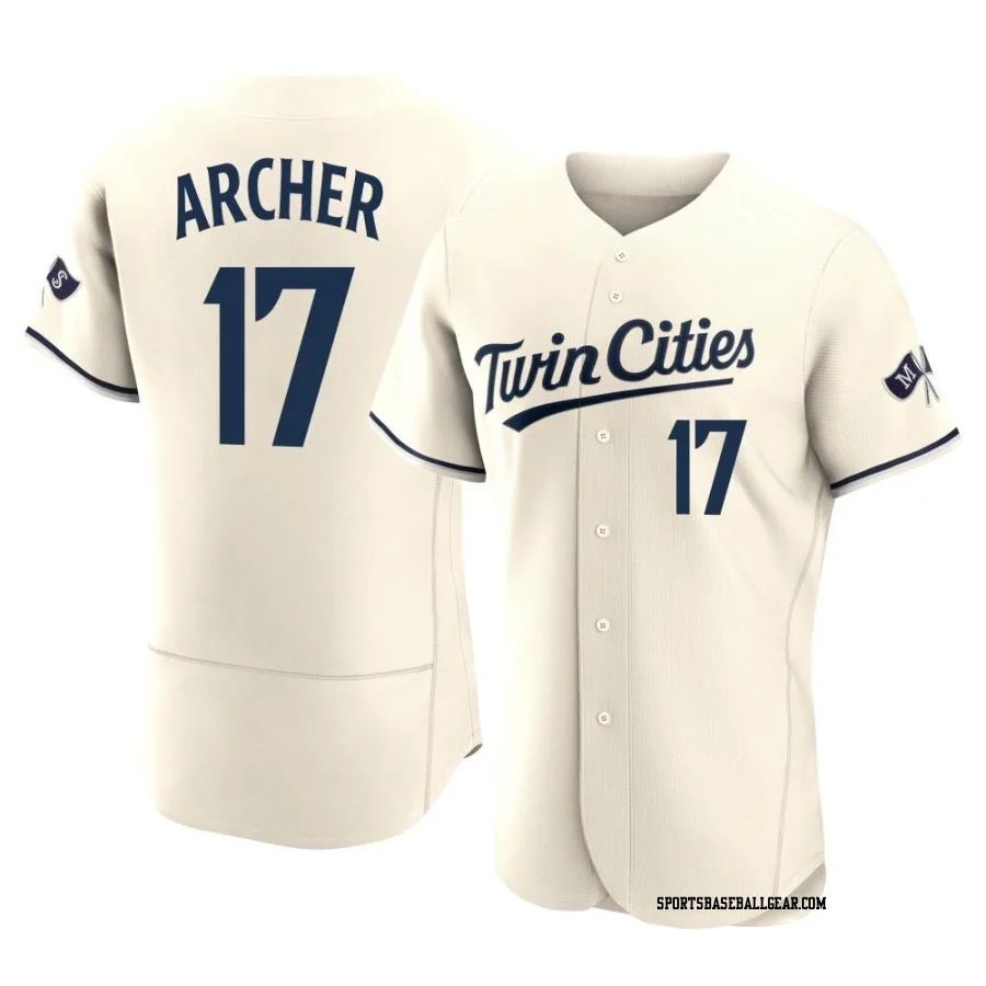 Chris Archer Men's Minnesota Twins Cream Authentic Alternate 2023 Jersey