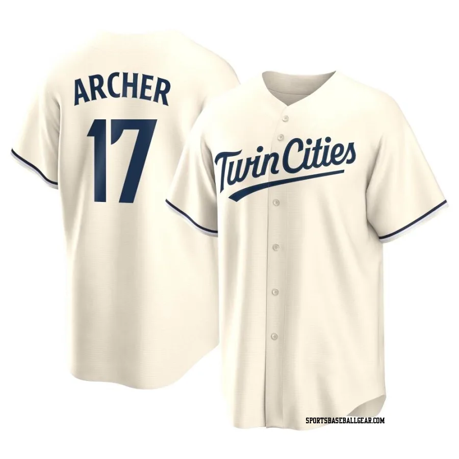Chris Archer Men's Minnesota Twins Cream Replica Alternate Jersey