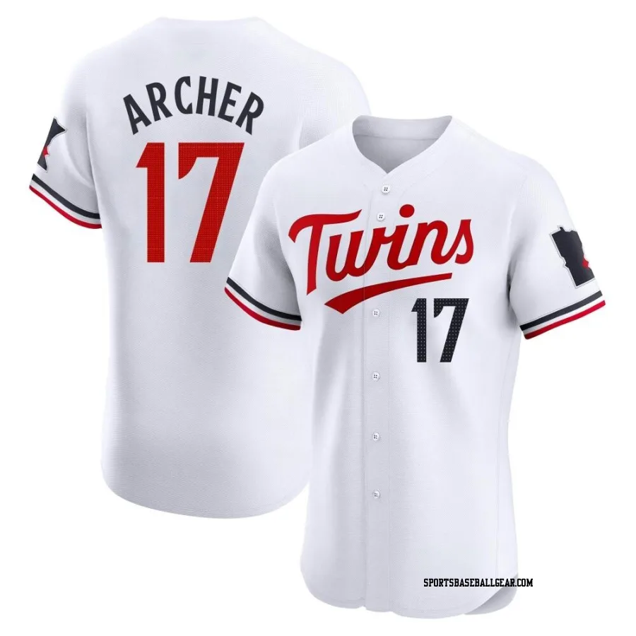 Chris Archer Men's Minnesota Twins White Elite Home Jersey