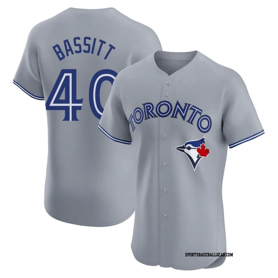 Chris Bassitt Men's Toronto Blue Jays Gray Elite Road Jersey