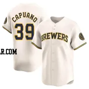 Chris Capuano Men's Milwaukee Brewers Cream Limited Home Jersey