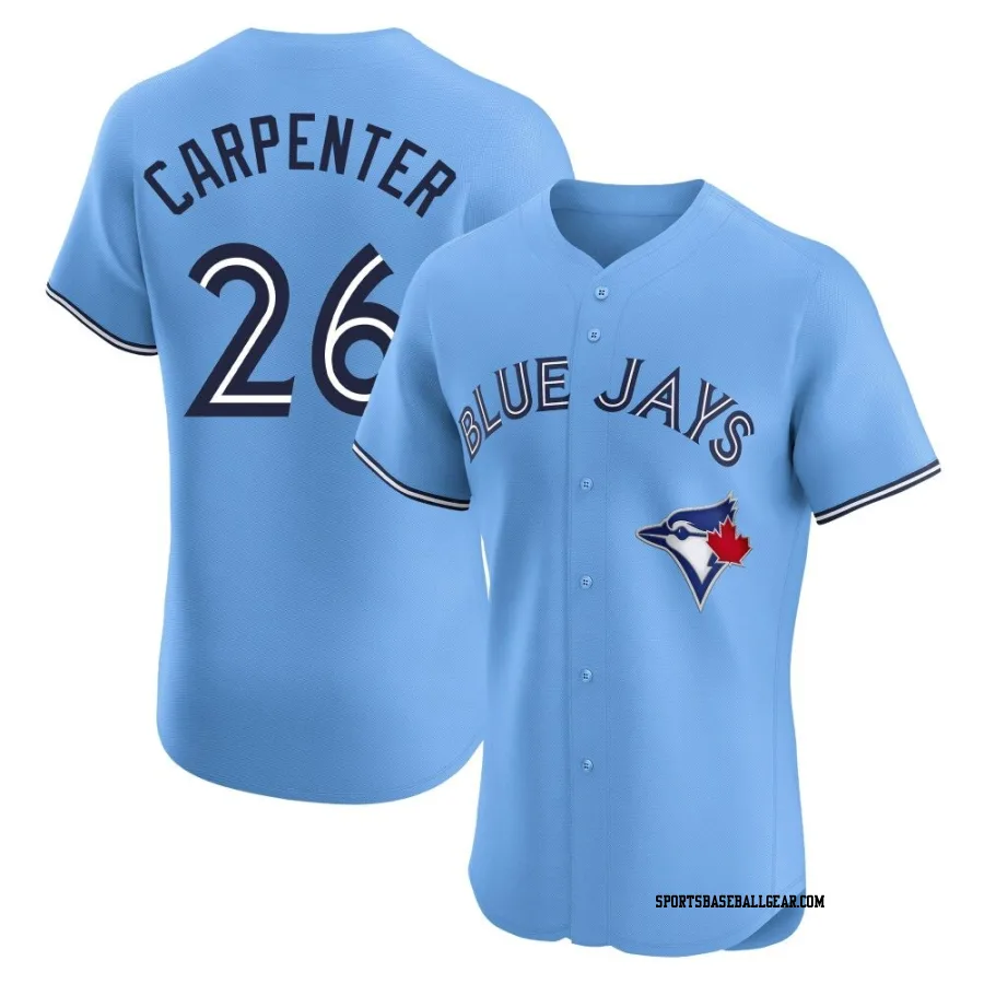 Chris Carpenter Men's Toronto Blue Jays Blue Elite Powder Alternate Jersey