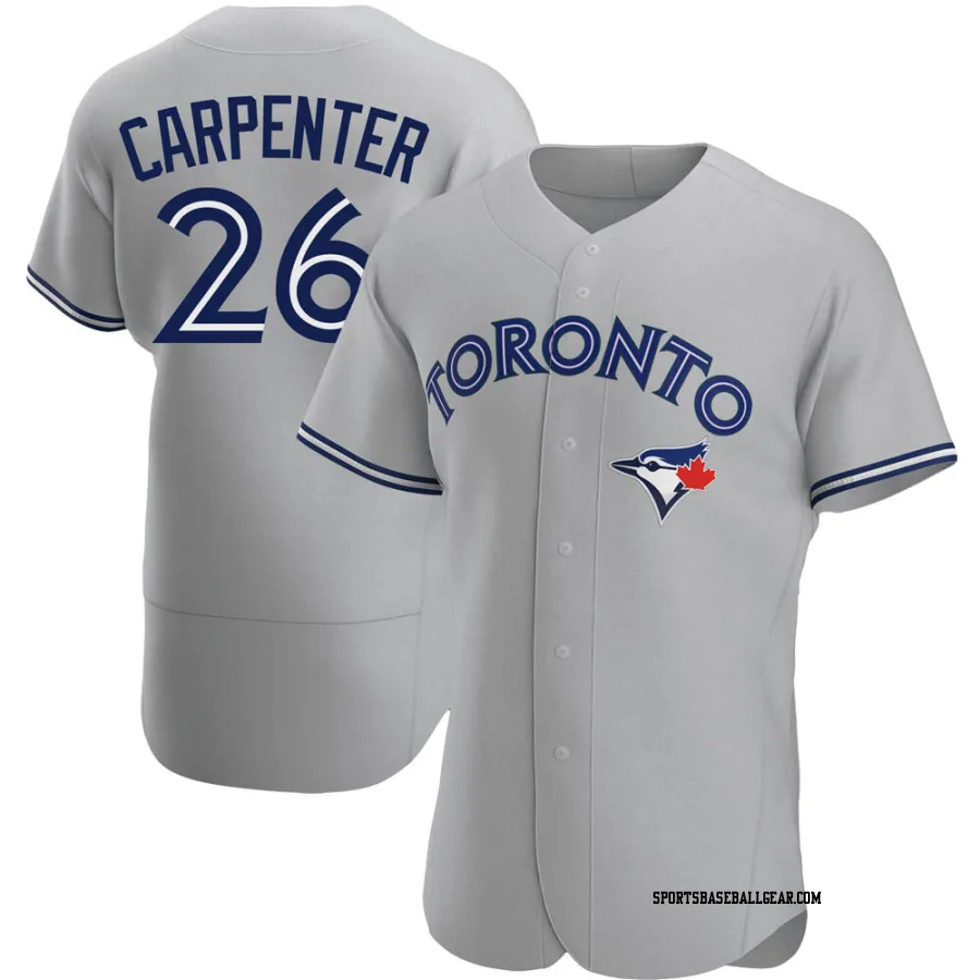 Chris Carpenter Men's Toronto Blue Jays Gray Authentic Road Jersey