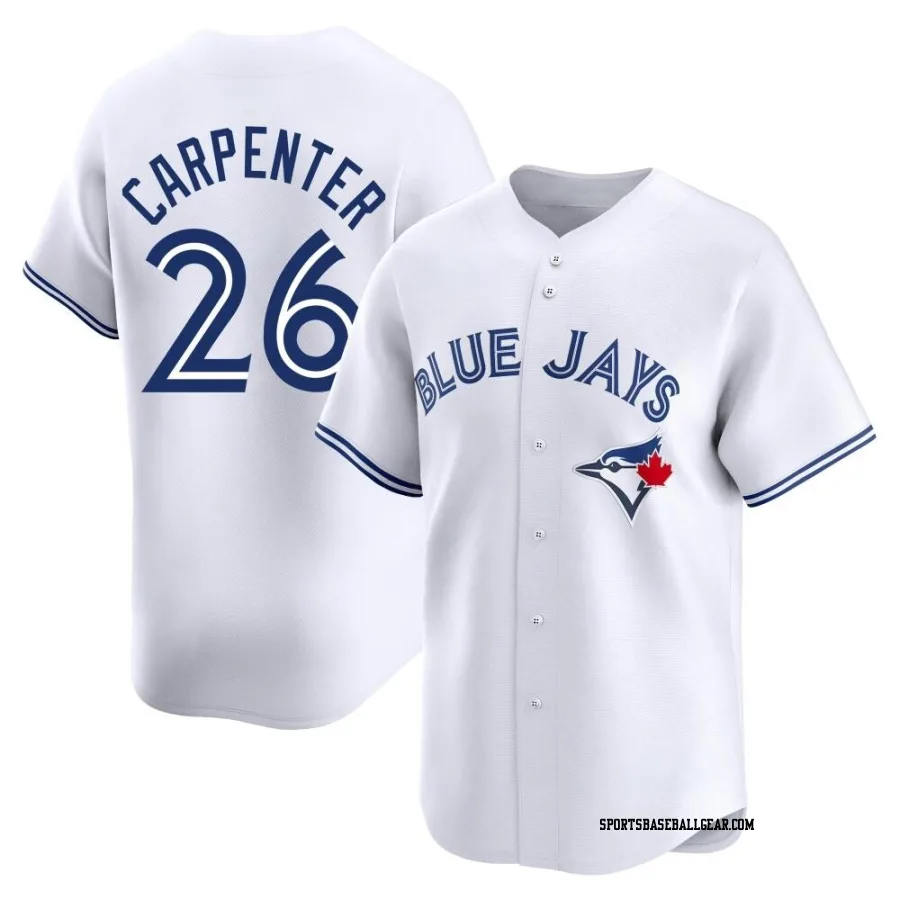 Chris Carpenter Youth Toronto Blue Jays White Limited Home Jersey