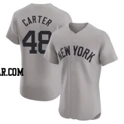 Chris Carter Men's New York Yankees Gray Elite Road Jersey