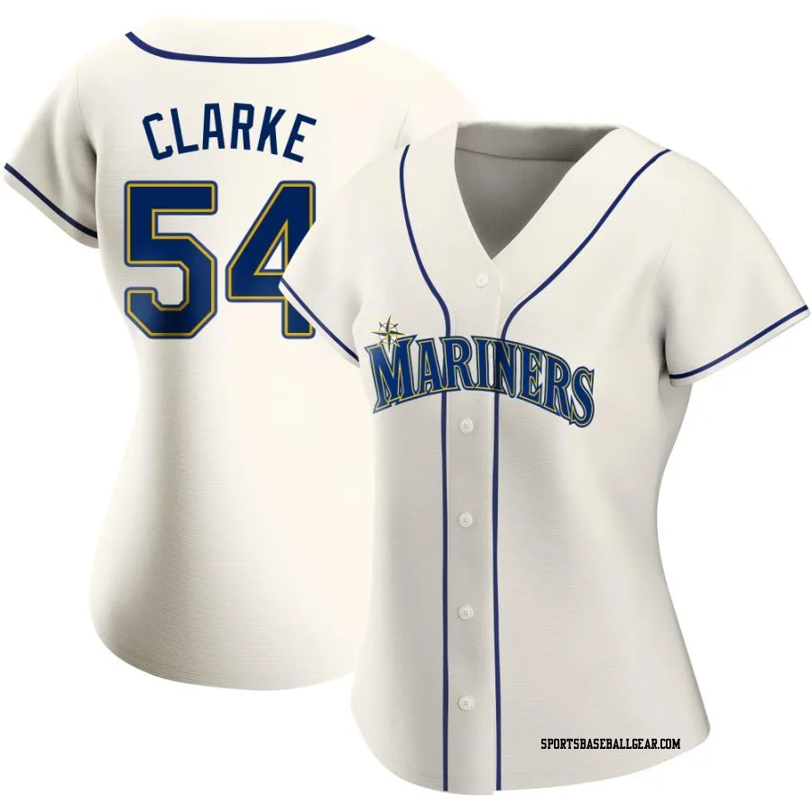 Chris Clarke Women's Seattle Mariners Cream Replica Alternate Jersey