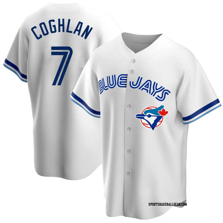 Chris Coghlan Men's Toronto Blue Jays White Replica Home Cooperstown Collection Jersey