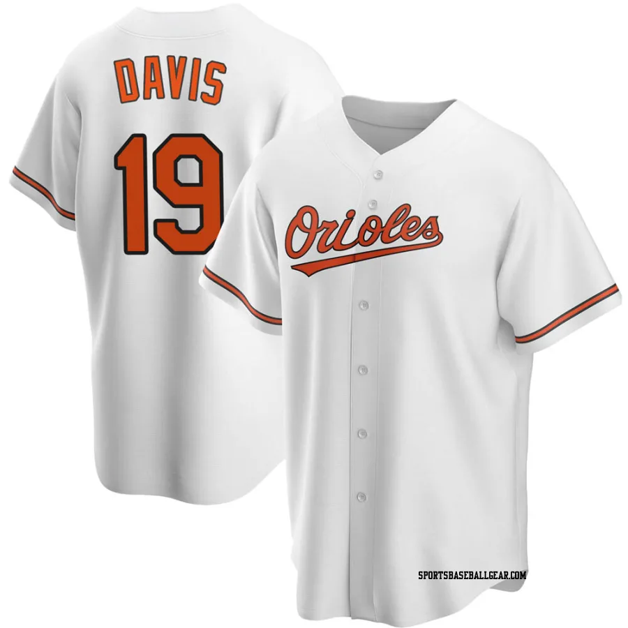 Chris Davis Youth Baltimore Orioles White Replica Home Jersey