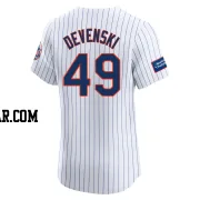 Chris Devenski Men's New York Mets White Elite Home Patch Jersey