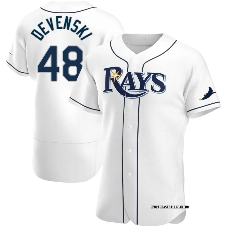 Chris Devenski Men's Tampa Bay Rays White Authentic Home Jersey