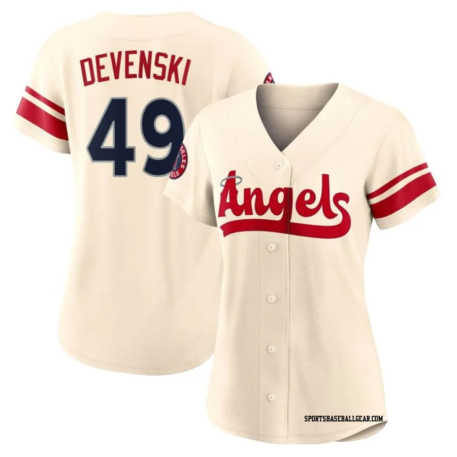 Chris Devenski Women's Los Angeles Angels Cream Replica 2022 City Connect Jersey
