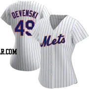 Chris Devenski Women's New York Mets White Replica Home Jersey