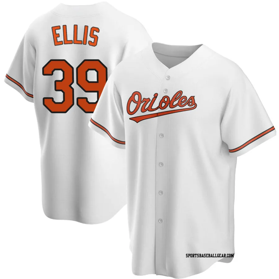 Chris Ellis Youth Baltimore Orioles White Replica Home Jersey