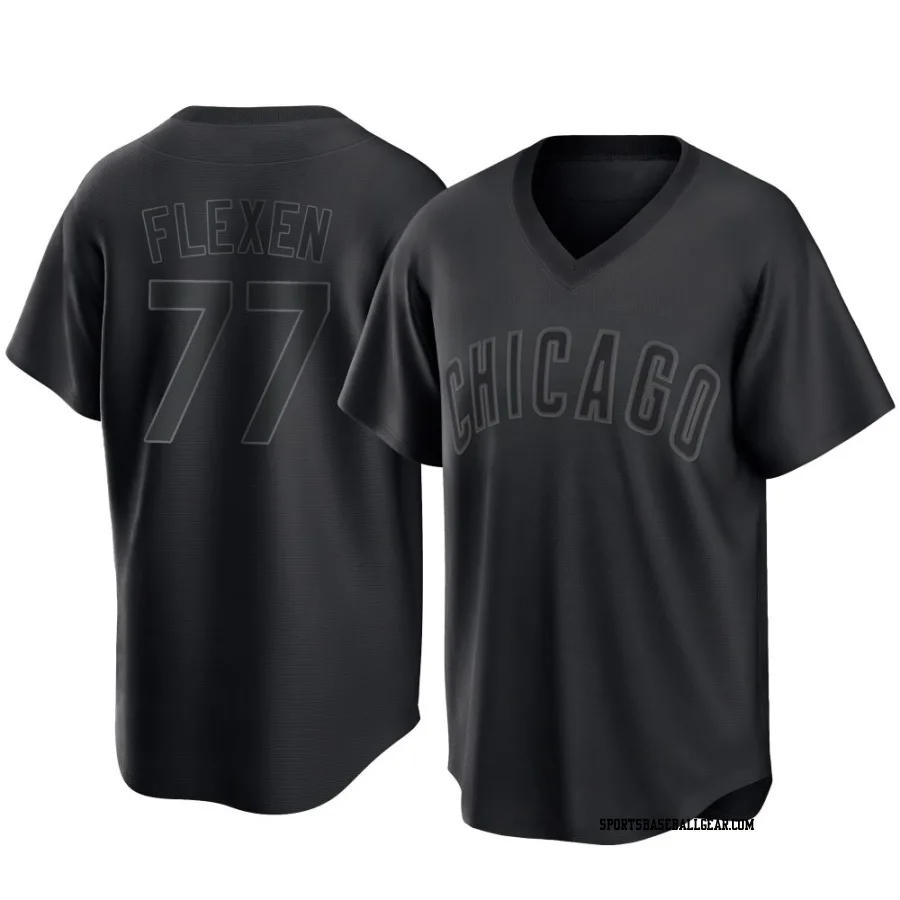 Chris Flexen Youth Chicago Cubs Black Replica Pitch Fashion Jersey