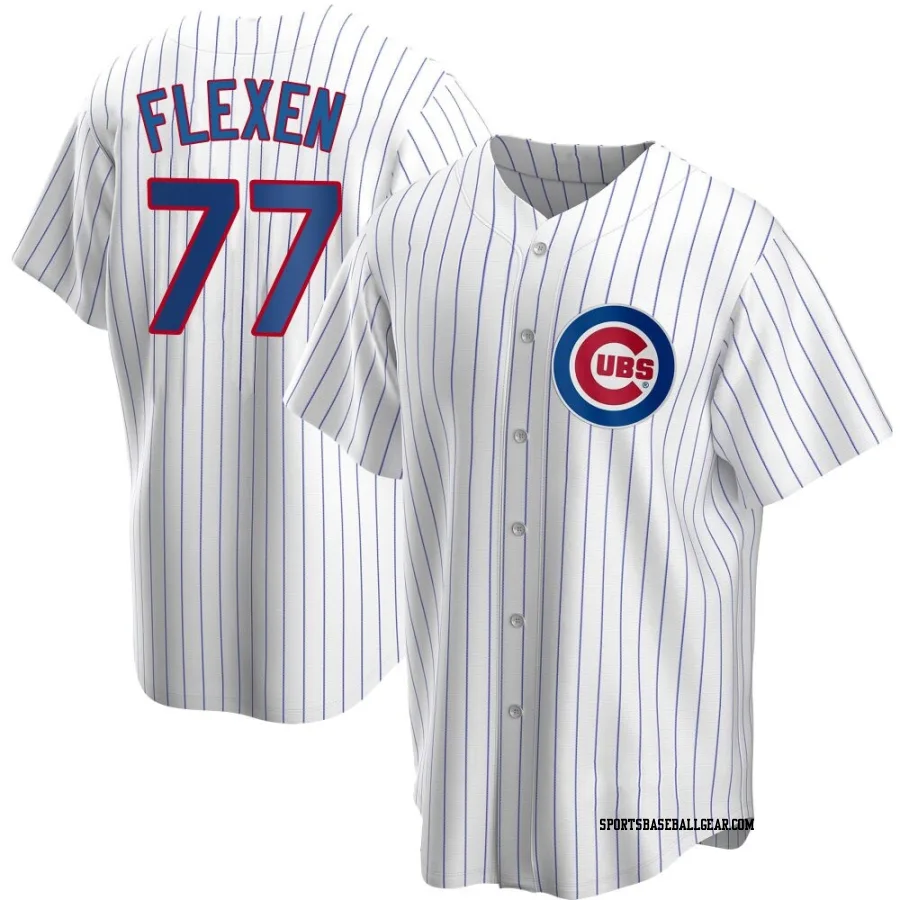Chris Flexen Youth Chicago Cubs White Replica Home Jersey