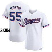 Chris Martin Men's Texas Rangers Gold Elite White 2024 Collection Jersey