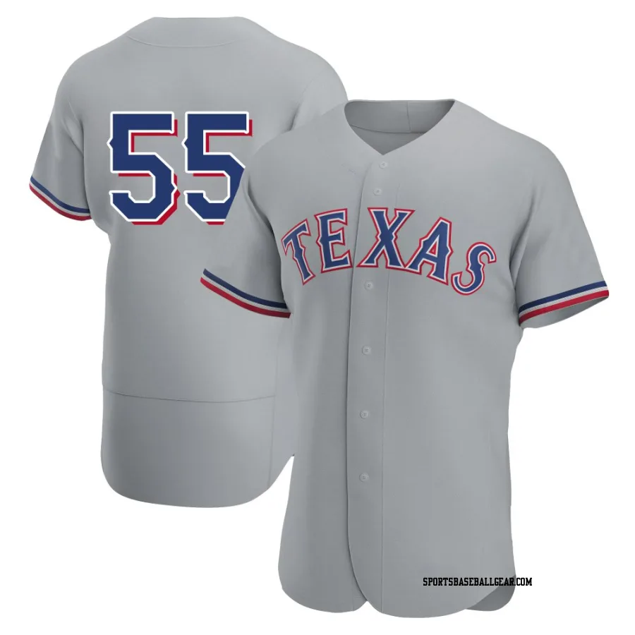 Chris Martin Men's Texas Rangers Gray Authentic Road Jersey