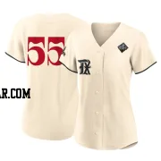 Chris Martin Women's Texas Rangers Cream Replica 2023 City Connect 2023 World Series Jersey