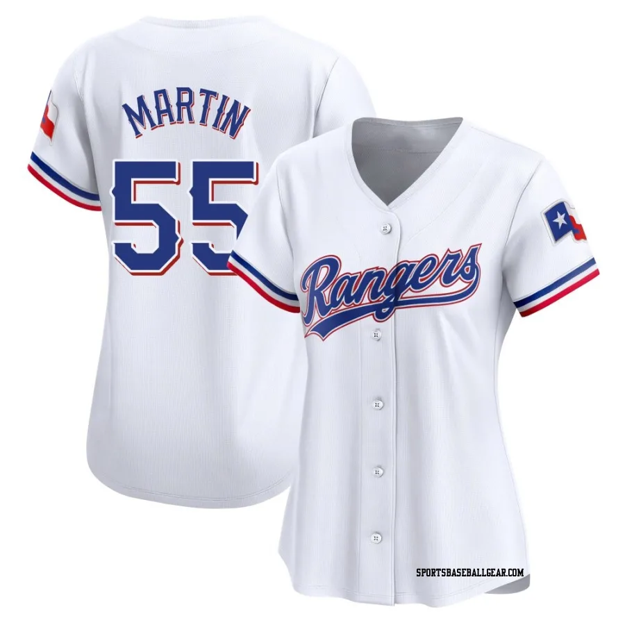 Chris Martin Women's Texas Rangers White Limited Home Jersey