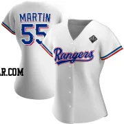 Chris Martin Women's Texas Rangers White Replica Home 2023 World Series Jersey