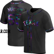 Chris Martin Youth Texas Rangers Black Holographic Replica Alternate Jersey