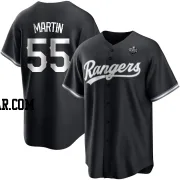 Chris Martin Youth Texas Rangers White Replica Black 2023 World Series Jersey