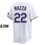 Chris Mazza Youth Tampa Bay Rays White Limited Throwback Cooperstown Jersey