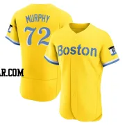 Chris Murphy Men's Boston Red Sox Gold/Light Authentic Blue 2021 City Connect Jersey