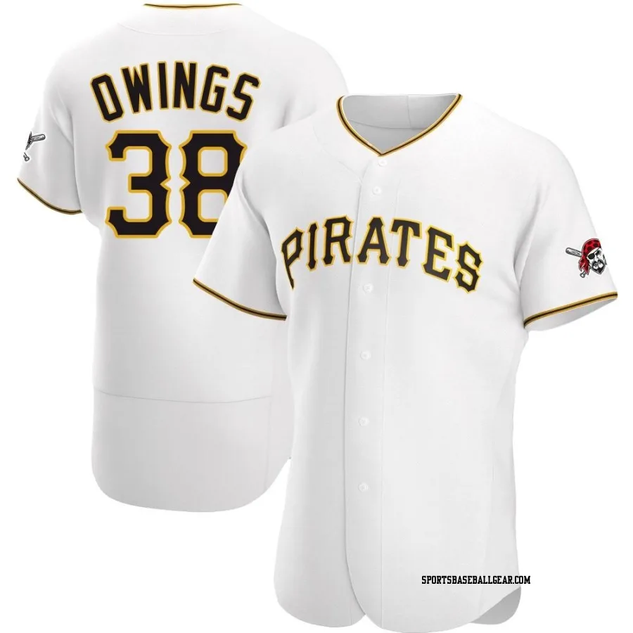 Chris Owings Men's Pittsburgh Pirates White Authentic Home Jersey